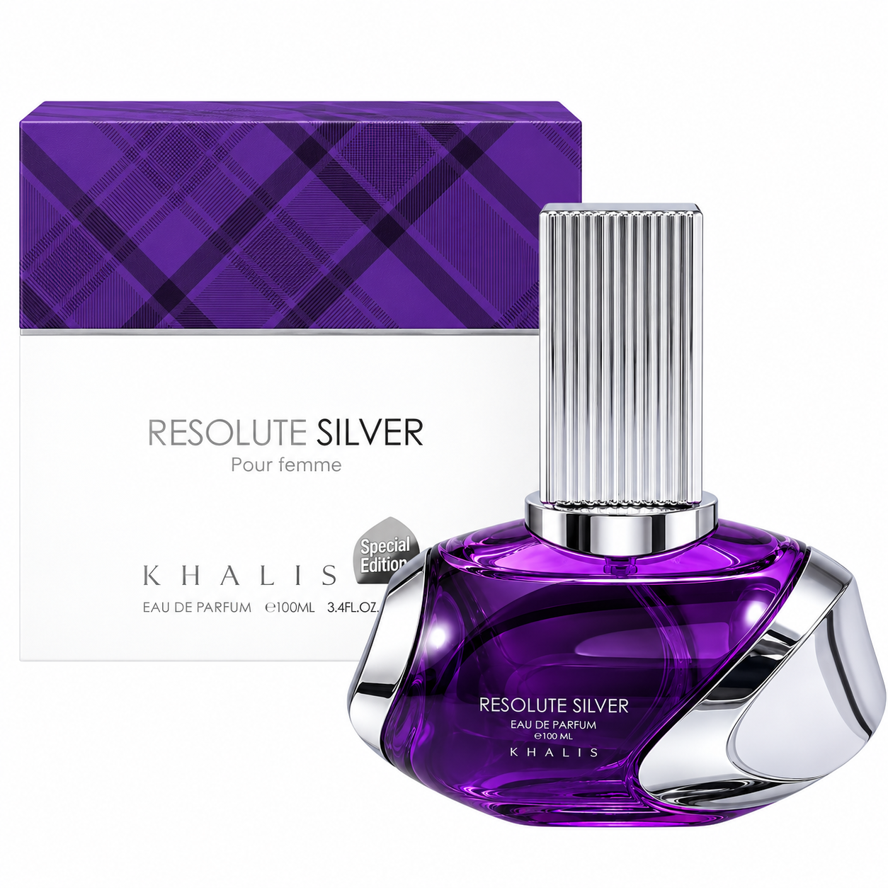 Resolute Silver - Khalis, Dama, Apa de parfum, 100 ml