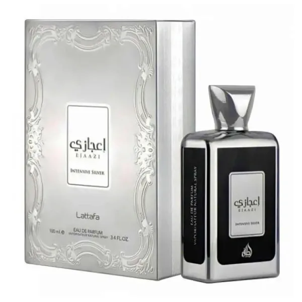 Ejaazi Intense Silver - Lattafa, Barbatesc, Apa de parfum, 100 ml