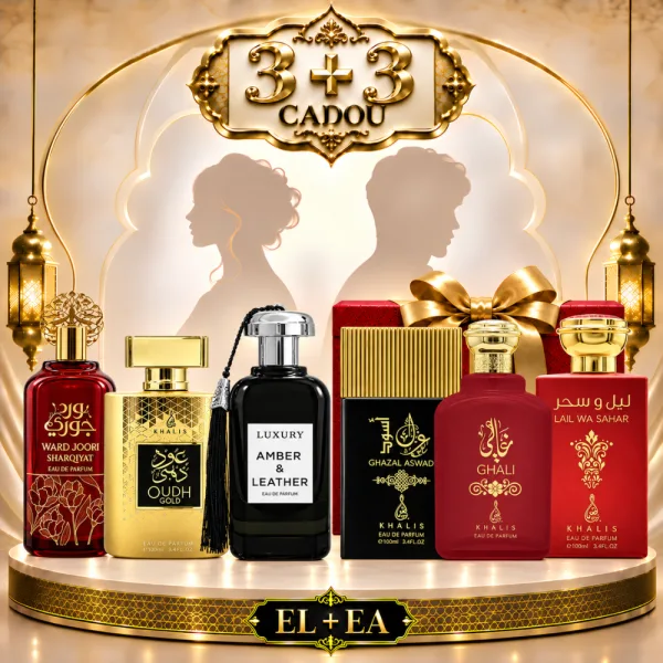 SET - Amber and Leather & Ward Joori & Oudh Gold Intense & Ghali & Ghazal Aswad & Lail Wa Sahar, Khalis – KHALIS