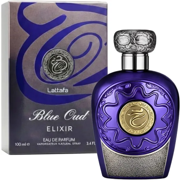 Blue Oud Elixir - Lattafa, Barbatesc, Apa de parfum, 100ml – LATTAFA