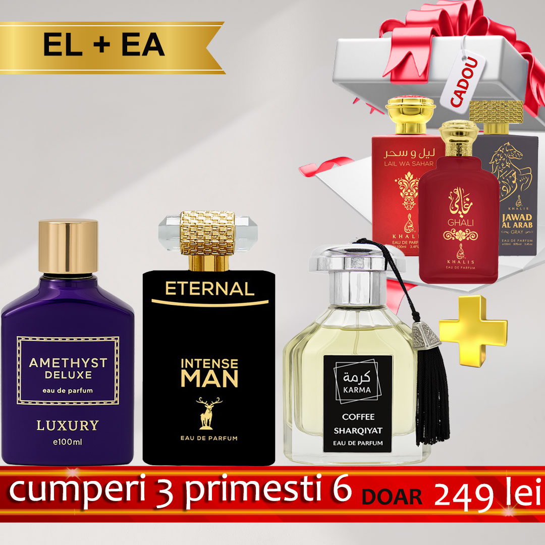 SET – Amethyst & Intense Man & Karma Coffe & Jawad Al Arab Gray & Lail Wa Sahar & Ghali, Khalis