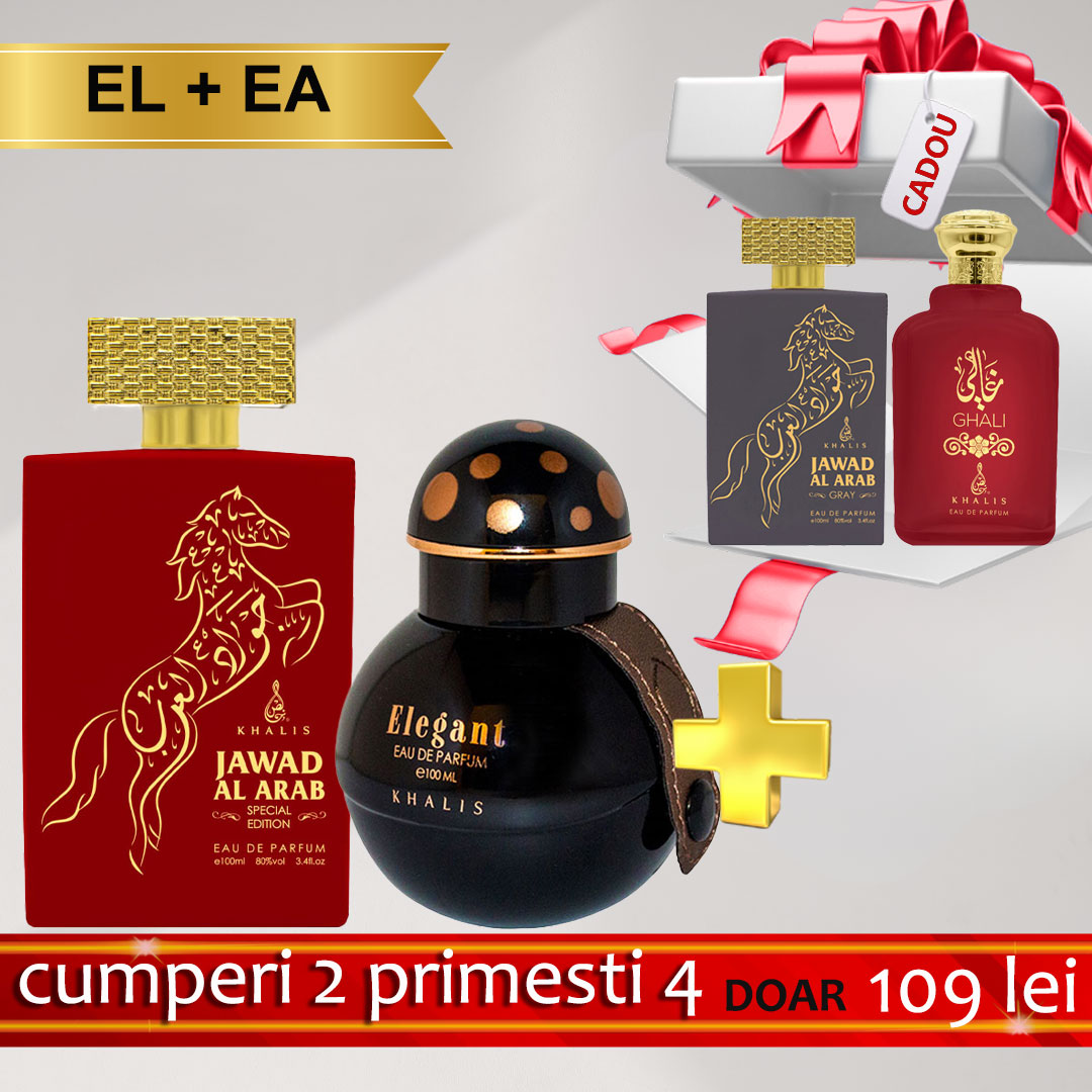SET – Elegant & Jawad Al Arab Red & Ghali & Jawad Al Arab Grey, Khalis